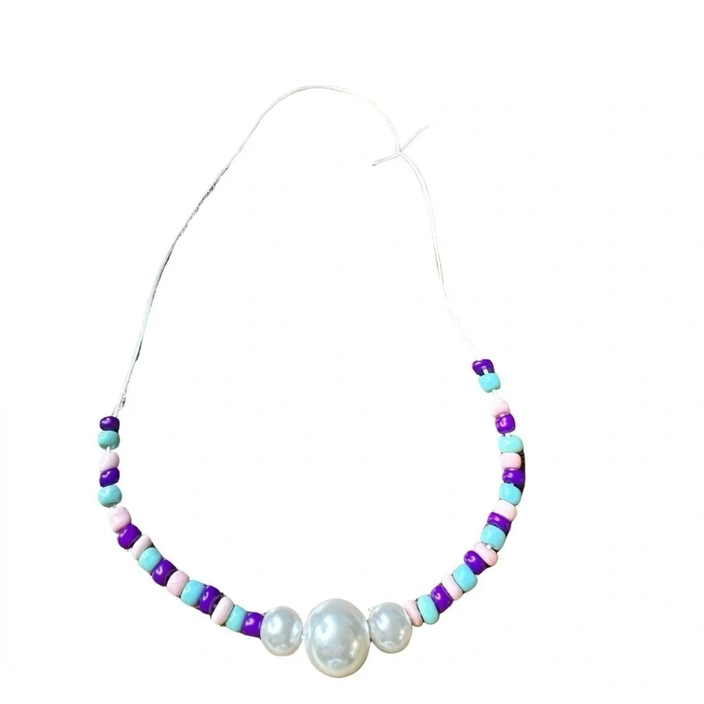 Girls Stretchy Necklace (Like New - Great Condition) 💜🩵